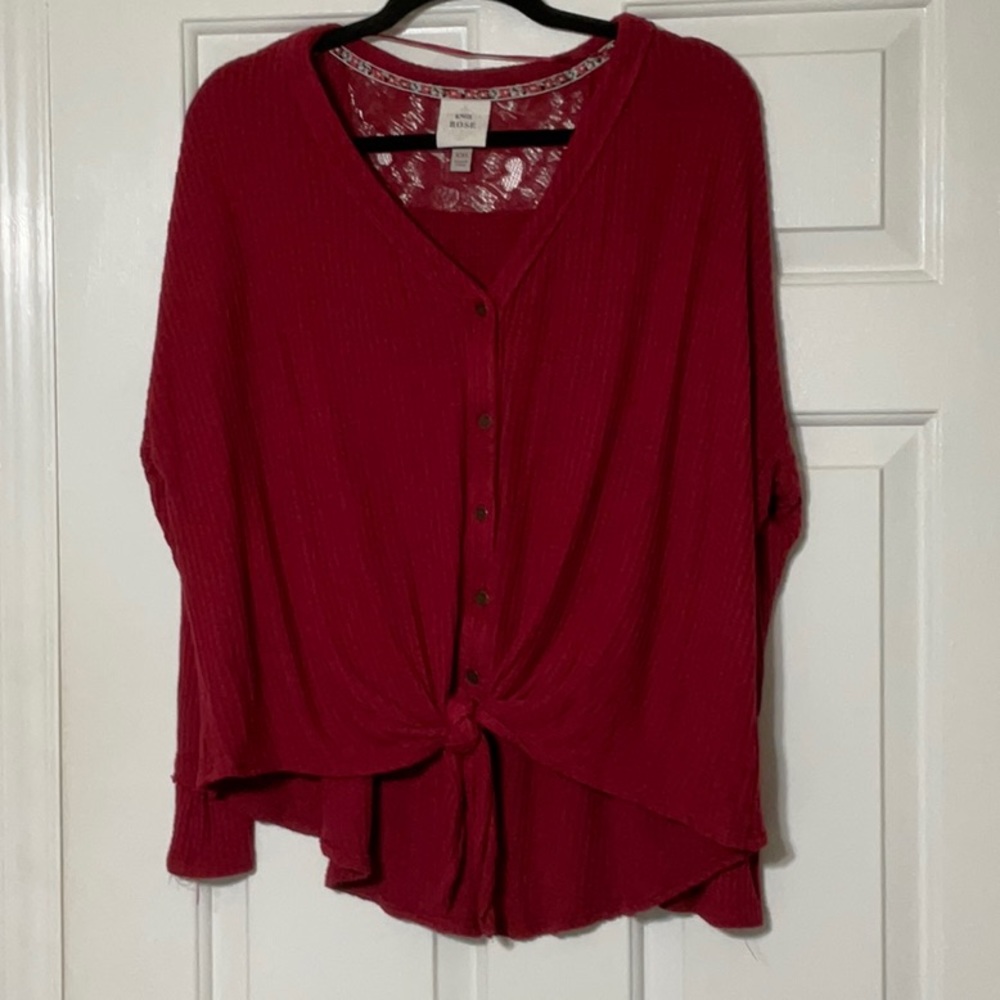 Knox Rose Red Thermal Top - XXL